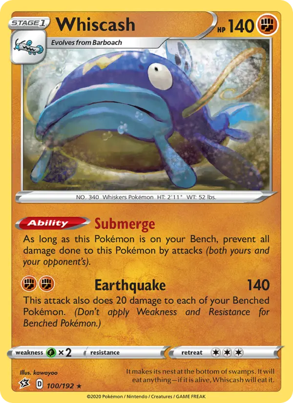 Whiscash, 100/192