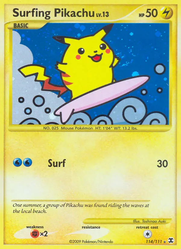 Surfing Pikachu, 114/111