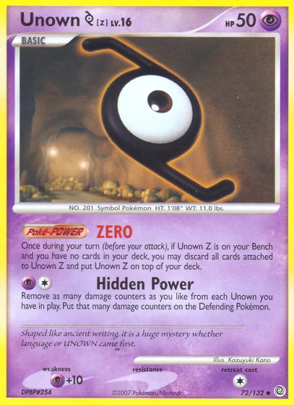 Unown Z, 72/132
