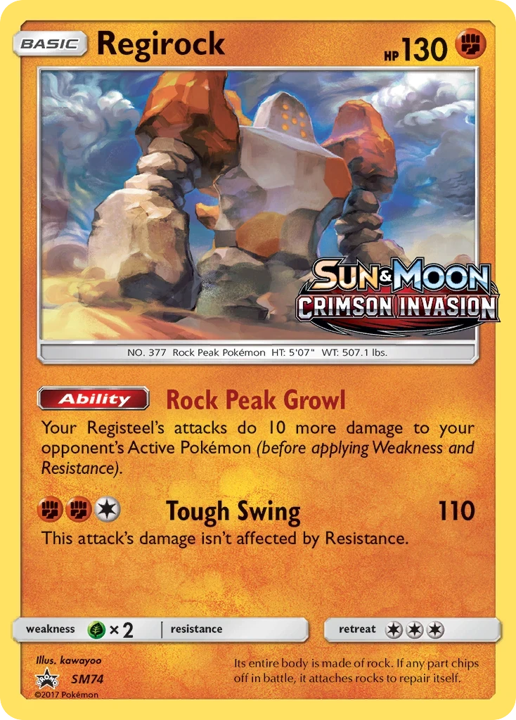 Regirock, SM74/SM248