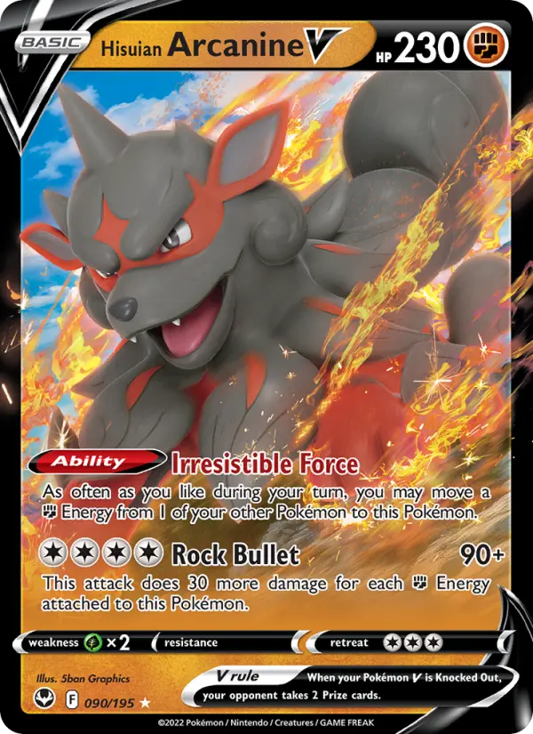 Hisuian Arcanine V, 090/195