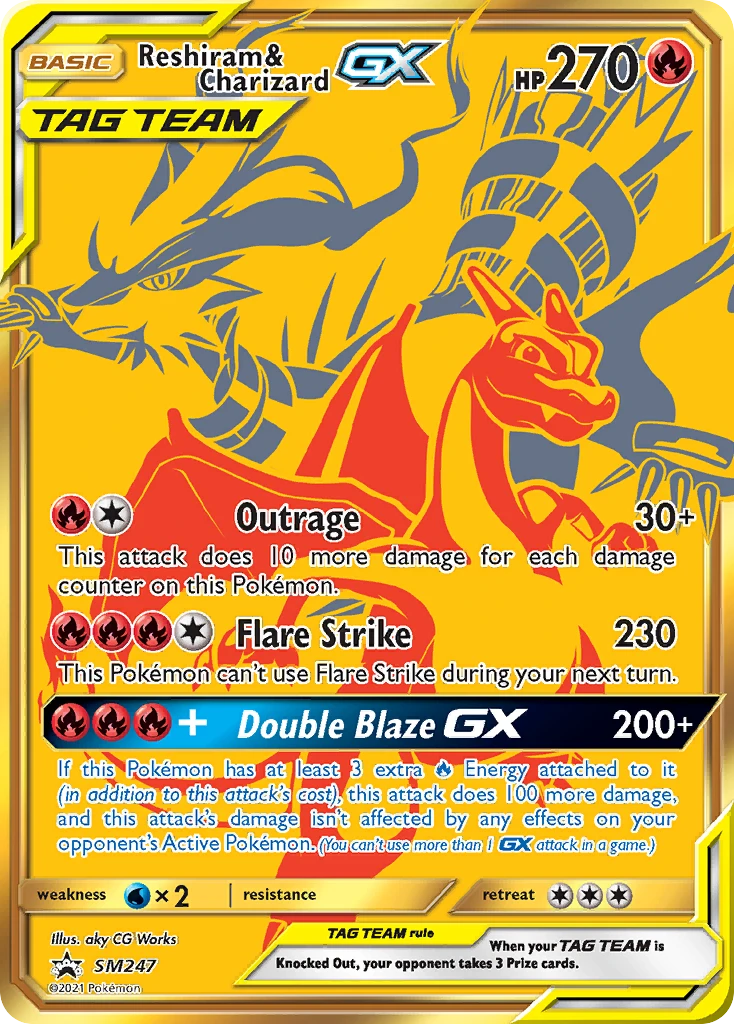 Reshiram & Charizard-GX, SM247/SM248