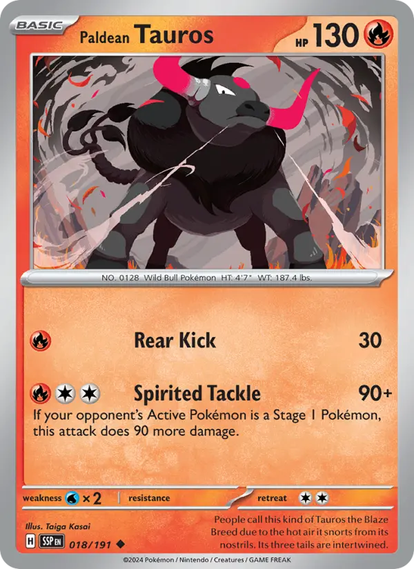 Paldean Tauros, 018/191