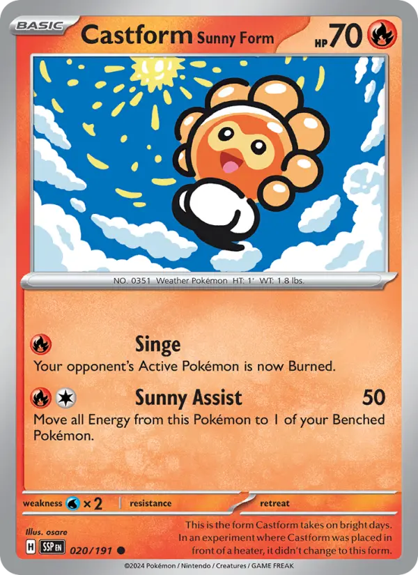 Castform Sunny Form, 020/191