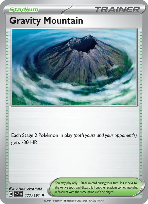 Gravity Mountain, 177/191