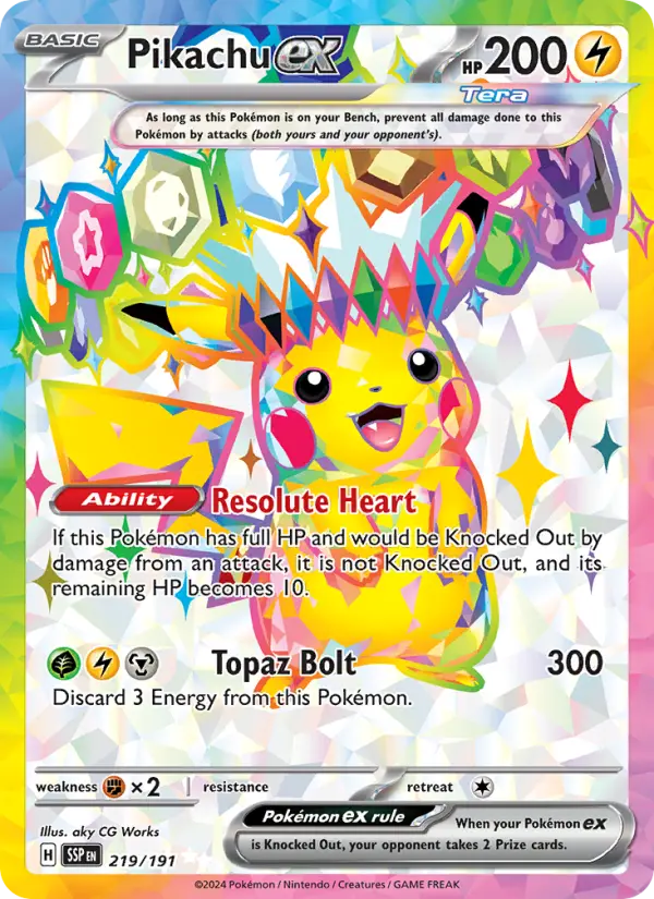 Pikachu ex, 219/191