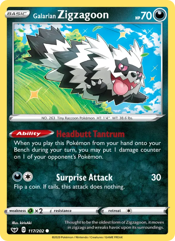Galarian Zigzagoon, 117/202