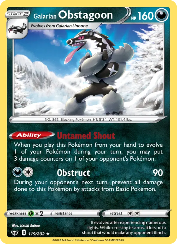 Galarian Obstagoon, 119/202