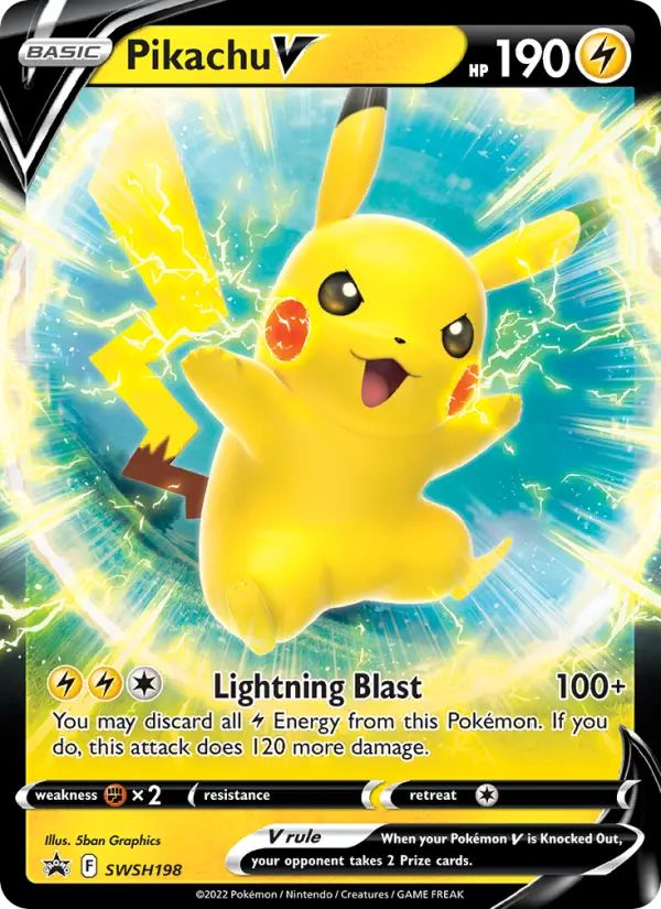 Pikachu V, SWSH198