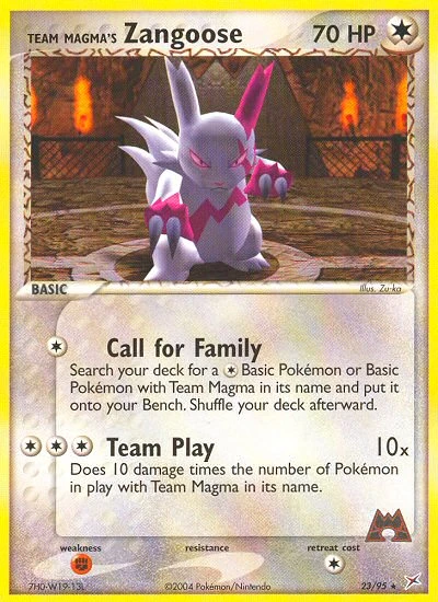 Team Magma's Zangoose, 23/95