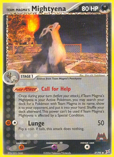 Team Magma's Mightyena, 37/95
