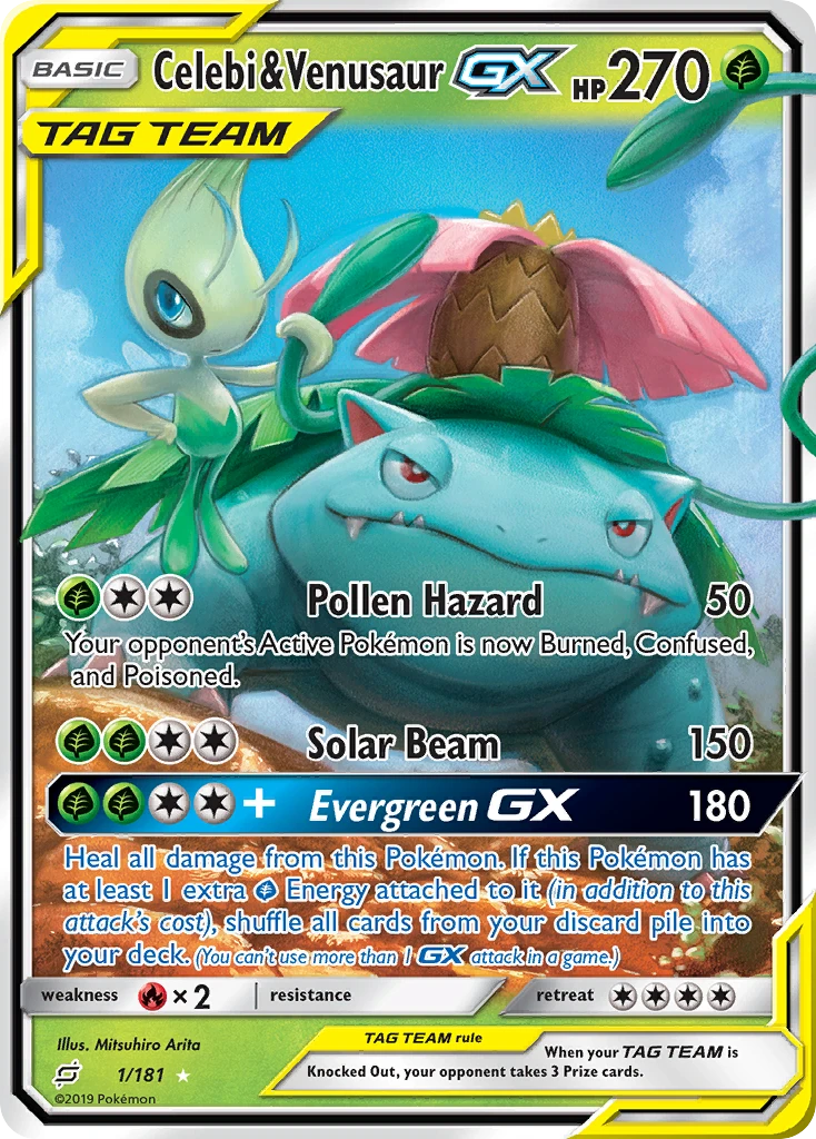 Celebi & Venusaur-GX, 001/181