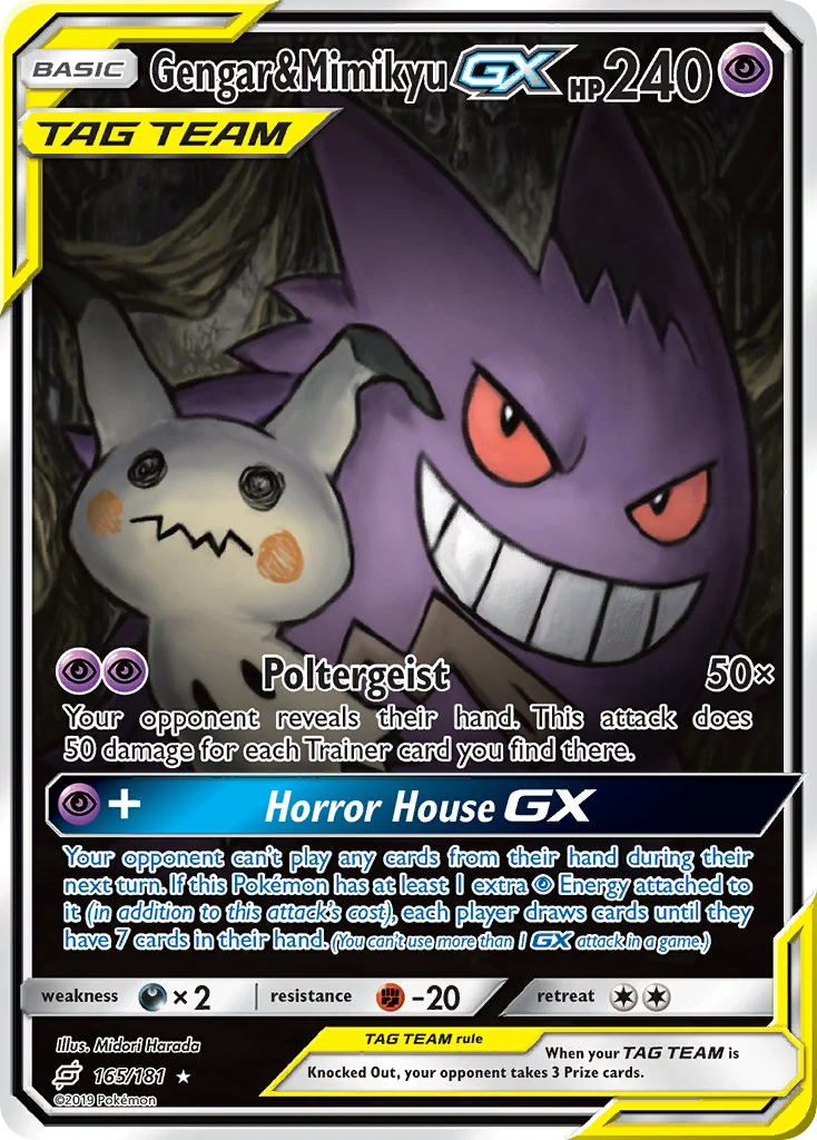 Gengar & Mimikyu-GX, 165/181