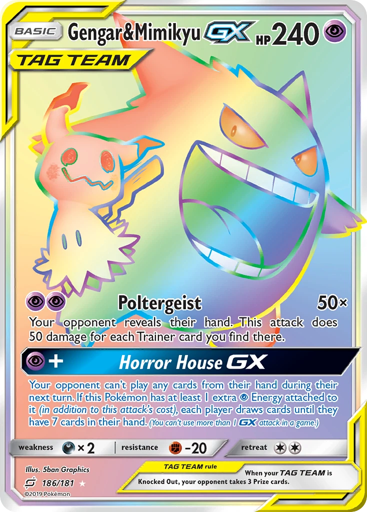 Gengar & Mimikyu-GX, 186/181