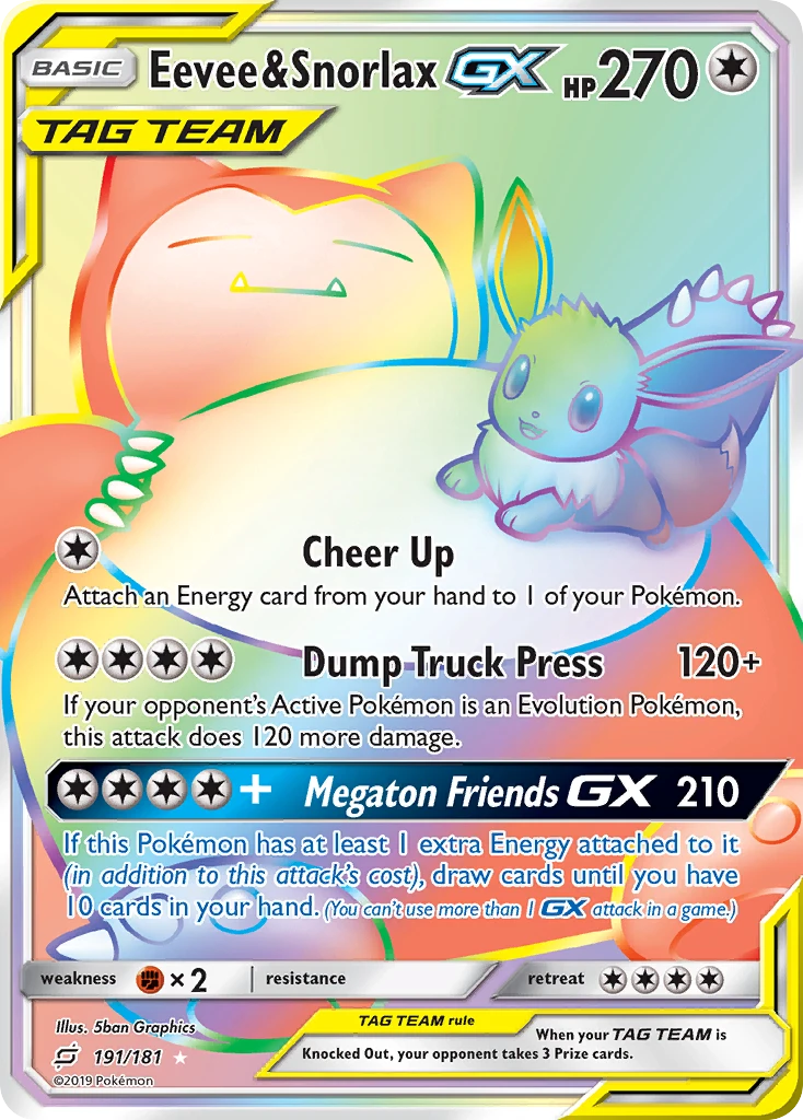 Eevee & Snorlax-GX, 191/181
