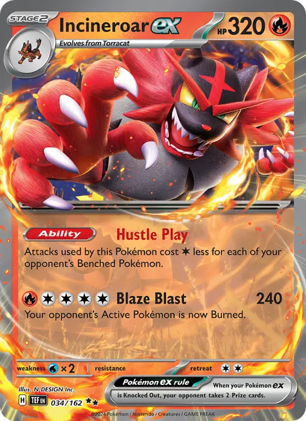 Incineroar ex, 034/162