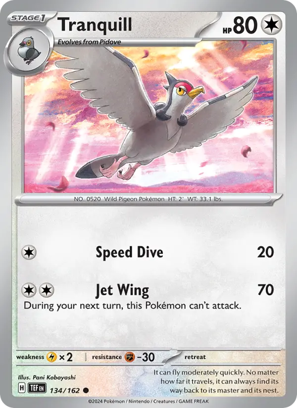 Tranquill, 134/162