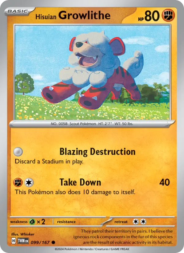 Hisuian Growlithe, 099/167
