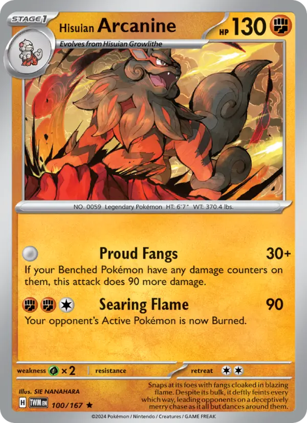 Hisuian Arcanine, 100/167