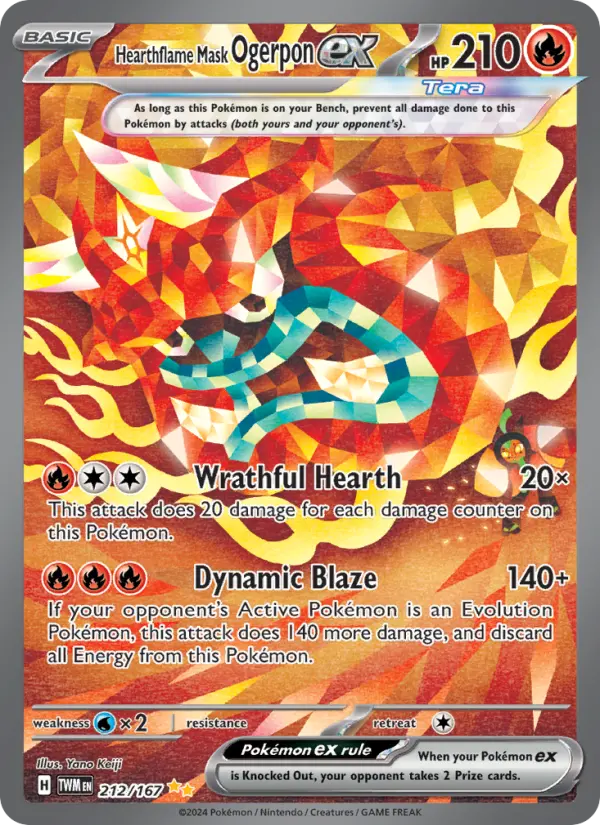 Hearthflame Mask Ogerpon ex, 212/167