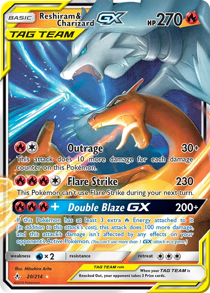 Reshiram & Charizard-GX, 020/214