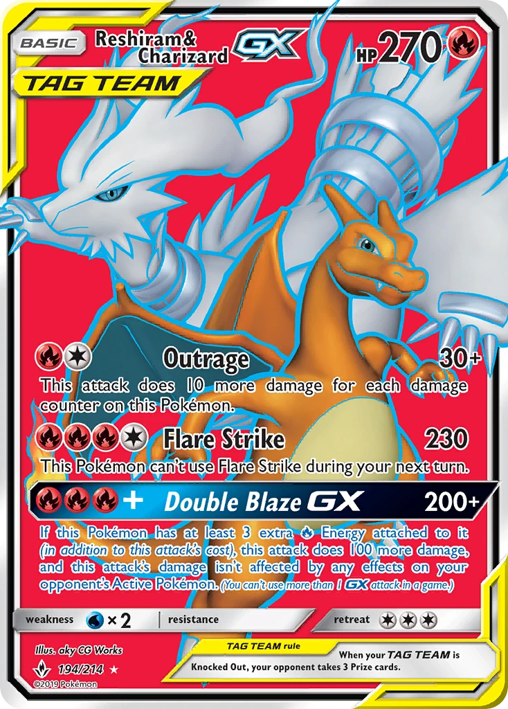 Reshiram & Charizard-GX, 194/214