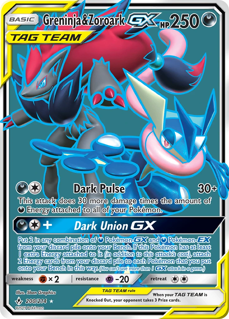 Greninja & Zoroark-GX, 200/214
