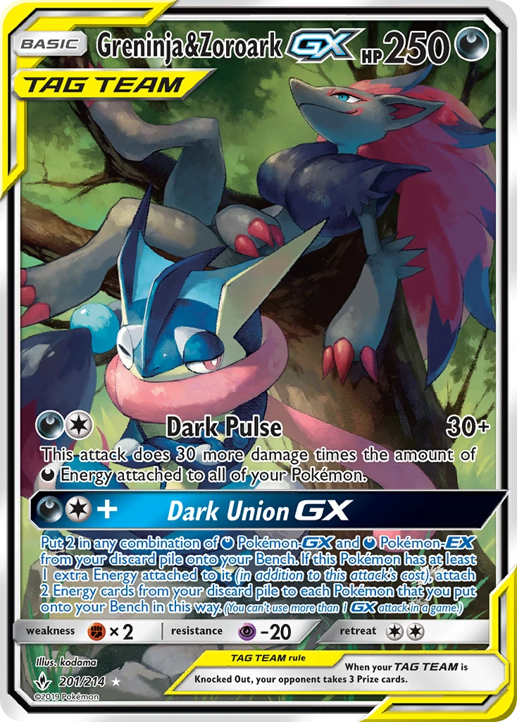 Greninja & Zoroark-GX, 201/214
