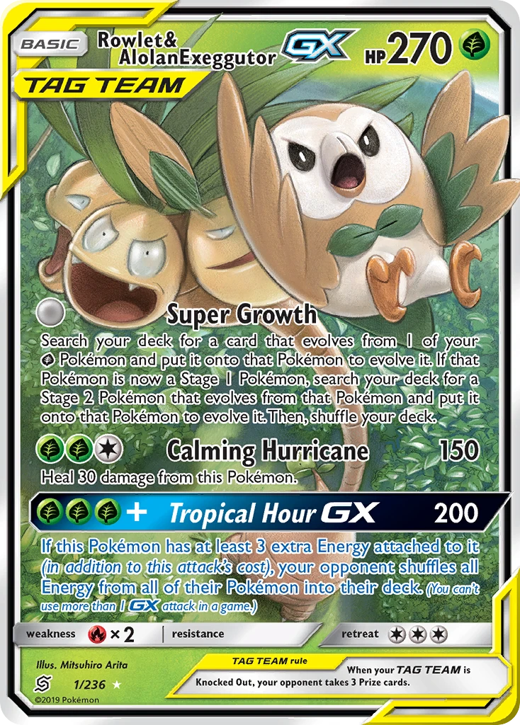 Rowlet & Alolan Exeggutor-GX, 001/236