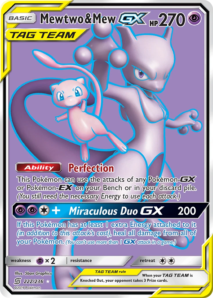 Mewtwo & Mew-GX, 222/236