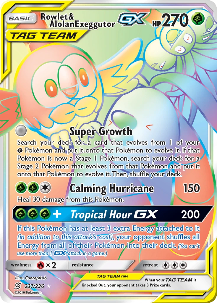 Rowlet & Alolan Exeggutor-GX, 237/236
