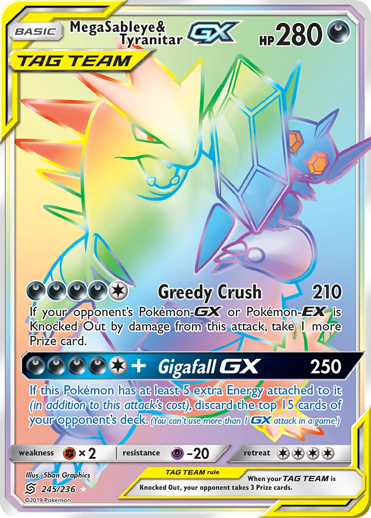 Mega Sableye & Tyranitar-GX, 245/236