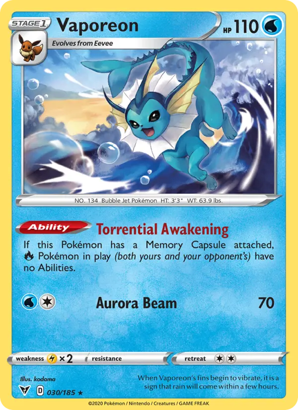 Vaporeon, 030/185