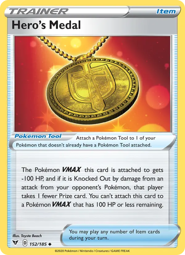 Hero's Medal, 152/185